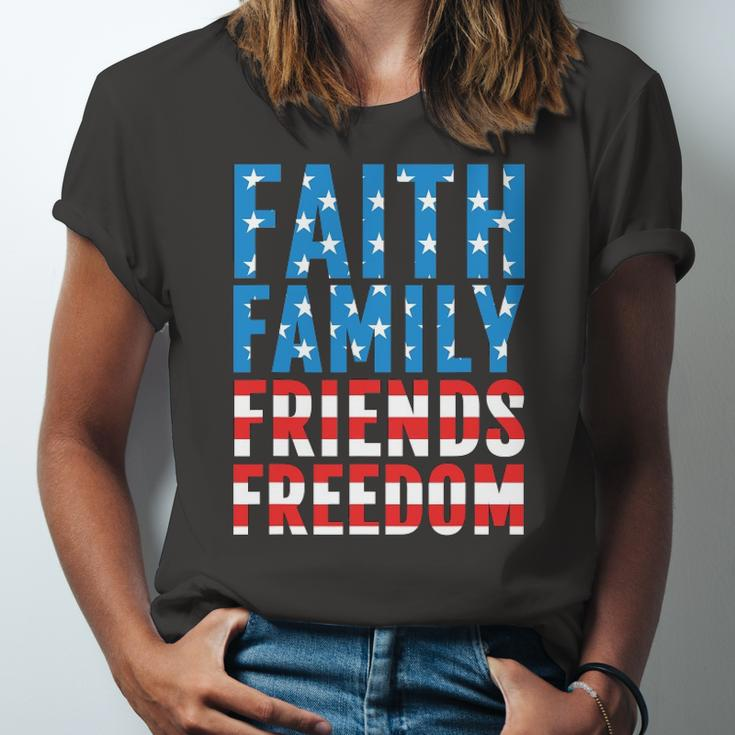 4Th Of July S For Faith Friends Freedom Jersey T-Shirt