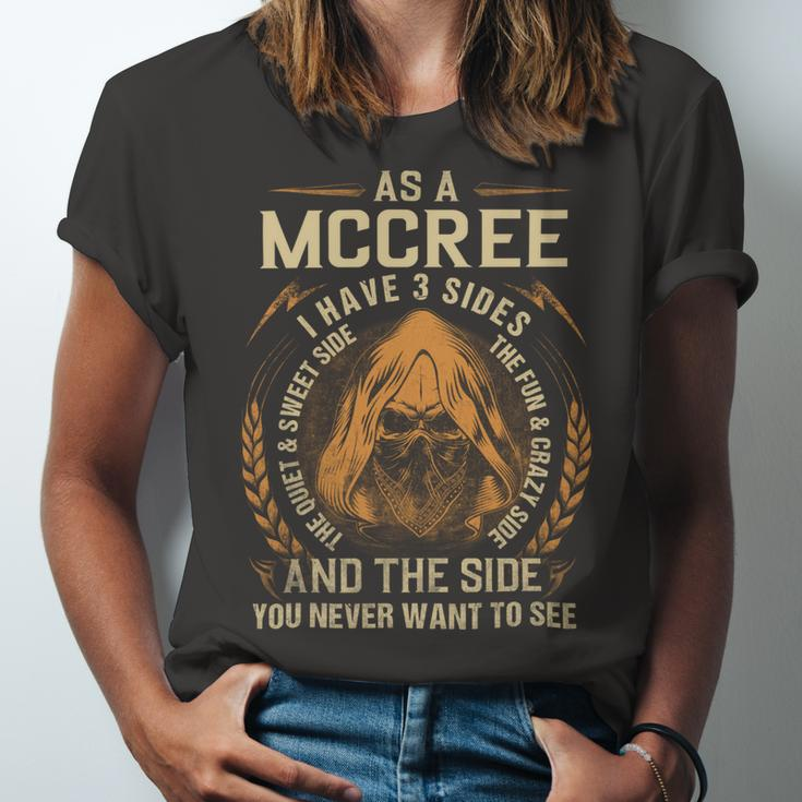 As A Mccree I Have A 3 Sides And The Side You Never Want To See Unisex Jersey Short Sleeve Crewneck Tshirt