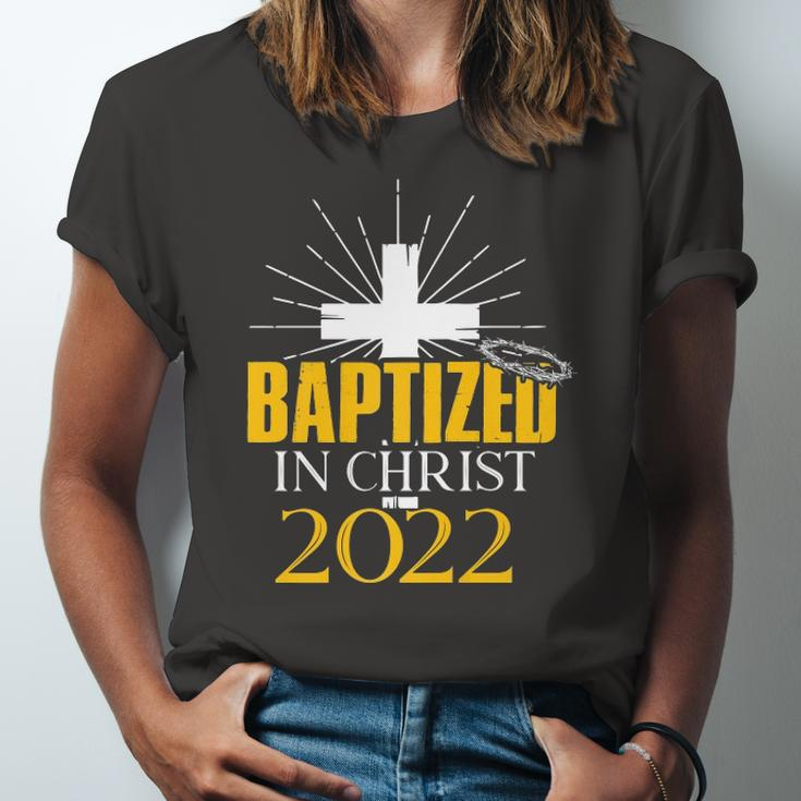 Baptized In Christ 2022 Christian Tee Baptism Faith Jersey T-Shirt