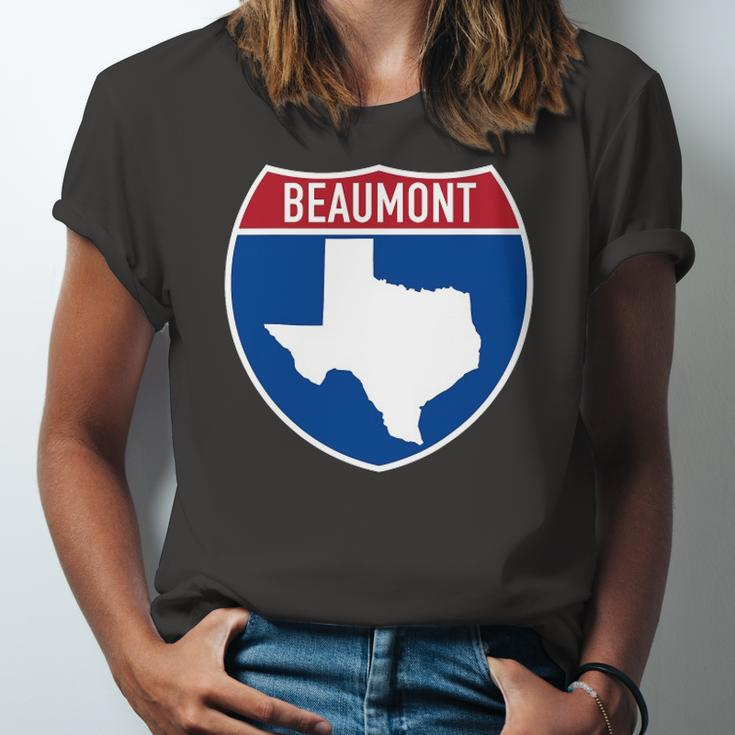 Beaumont Texas Tx Interstate Highway Vacation Souvenir Jersey T-Shirt