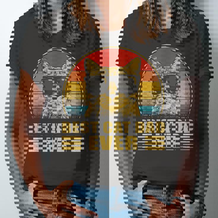 Best Cat Dad Ever Bump Fit Fathers Day Daddy For Jersey T-Shirt