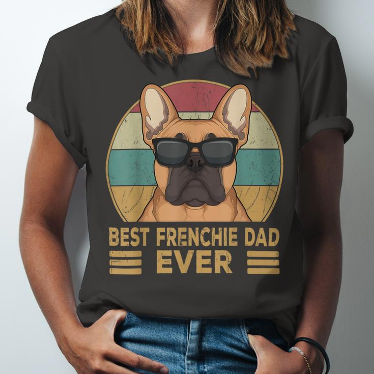 Best Frenchie Dad Ever Funny French Bulldog Dog Owner Unisex Jersey Short Sleeve Crewneck Tshirt