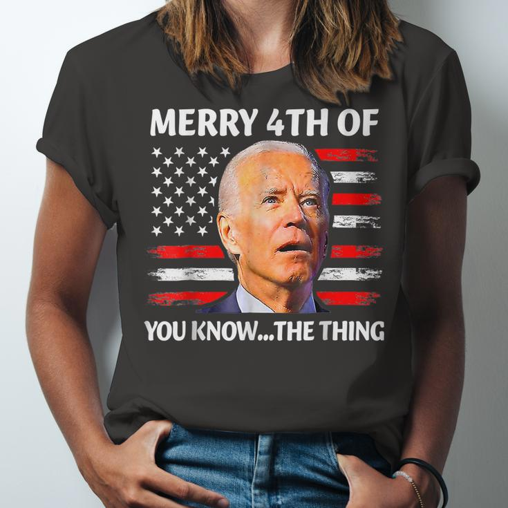 Biden Confused Merry Happy 4Th Of You Know The Thing Jersey T-Shirt