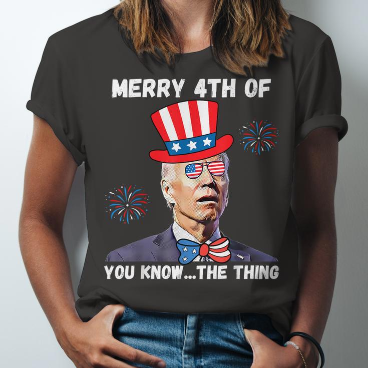 Biden Dazed Merry 4Th Of You Know The Thing 4Th Of July Jersey T-Shirt
