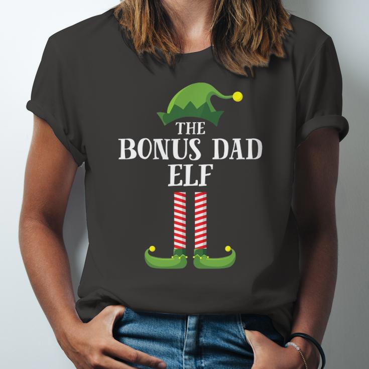 Bonus Dad Elf Matching Group Christmas Party Pajama Jersey T-Shirt