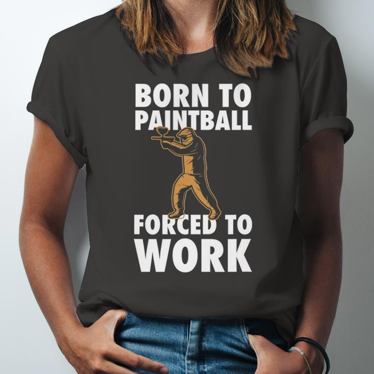 Born To Paintball Forced To Work Paintball Player Jersey T-Shirt
