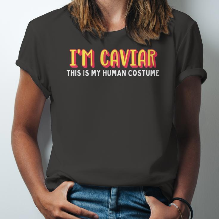 Im Caviar This Is My Human Costume Halloween Jersey T-Shirt