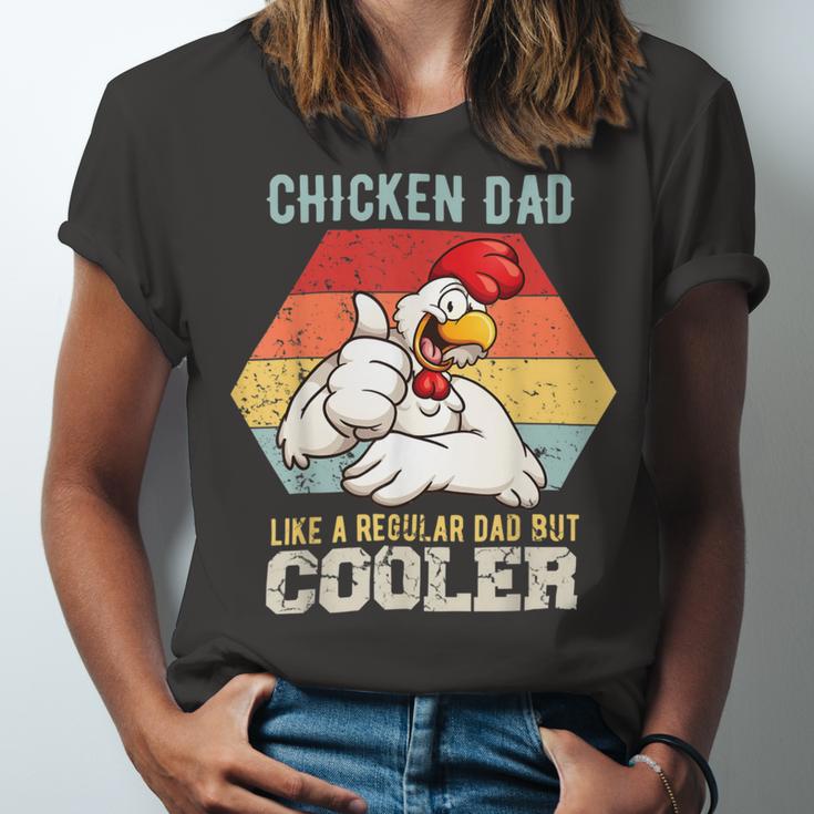 Chicken Chicken Chicken Dad Like A Regular Dad Farmer Poultry Father Day V4 Unisex Jersey Short Sleeve Crewneck Tshirt