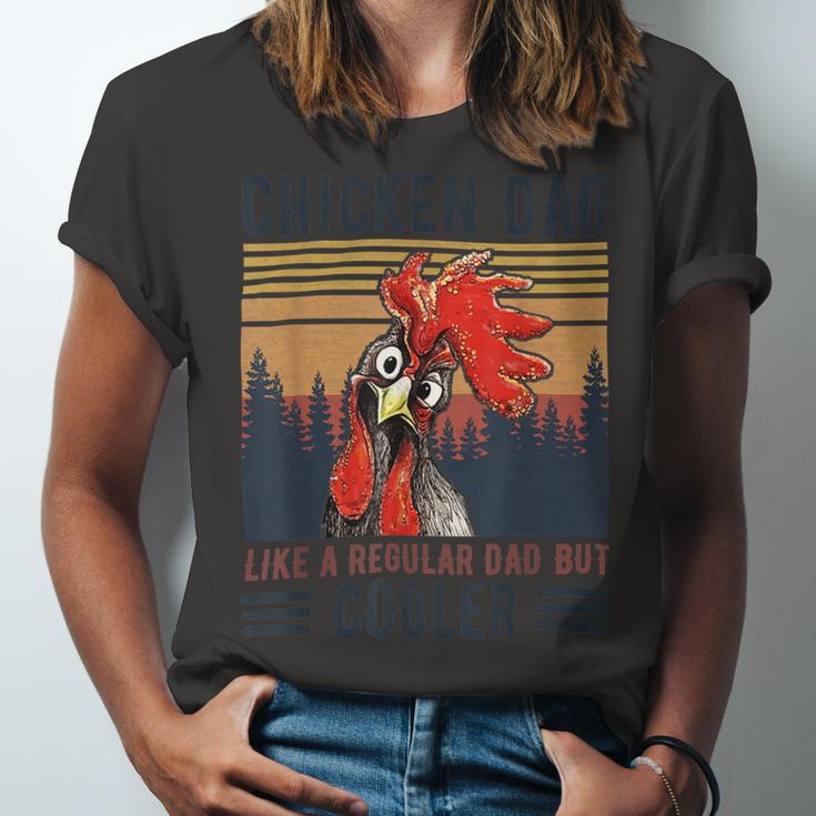 Chicken Chicken Chicken Dad Like A Regular Dad Farmer Poultry Father Day_ V12 Unisex Jersey Short Sleeve Crewneck Tshirt