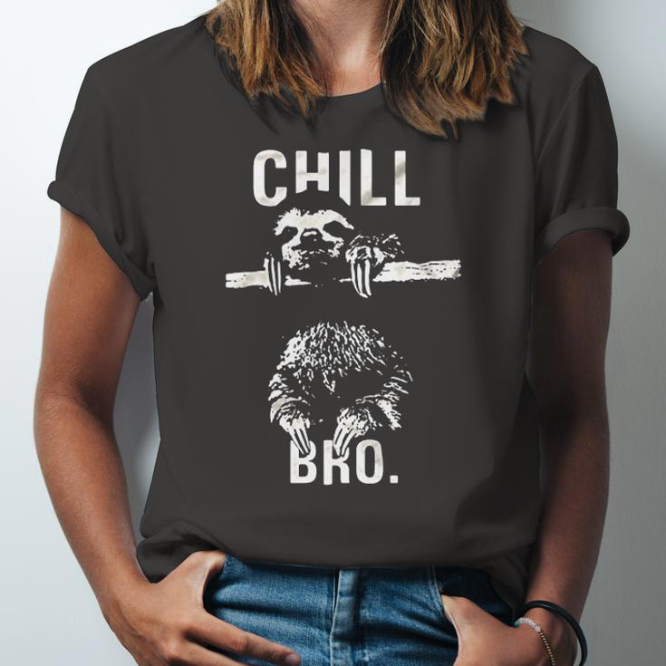 Chill Bro Cool Sloth On Tree Jersey T-Shirt