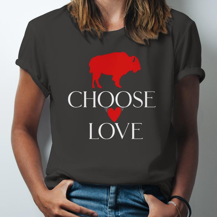 Choose Love Buffalo Red And White Jersey T-Shirt