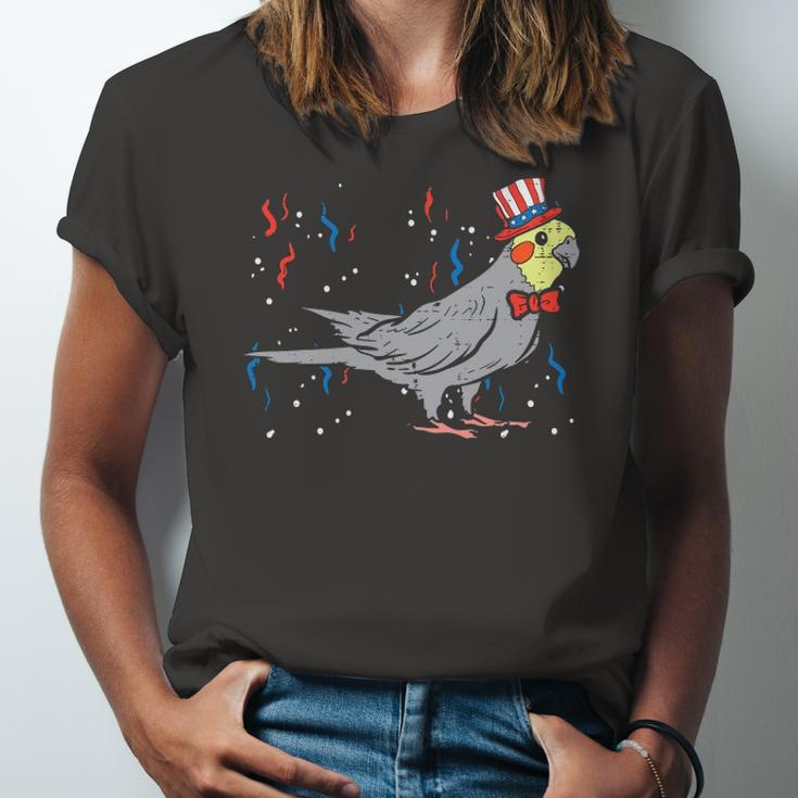 Cockatiel Bird American Flag Usa 4Th Of July Fourth Animal Jersey T-Shirt