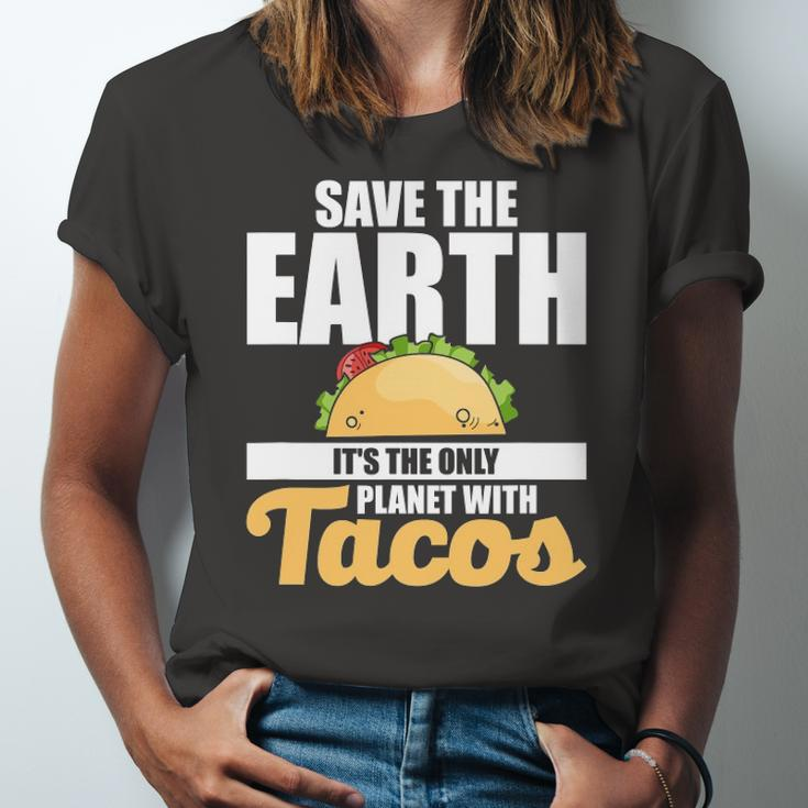 Cute & Save The Earth Its The Only Planet With Tacos Jersey T-Shirt