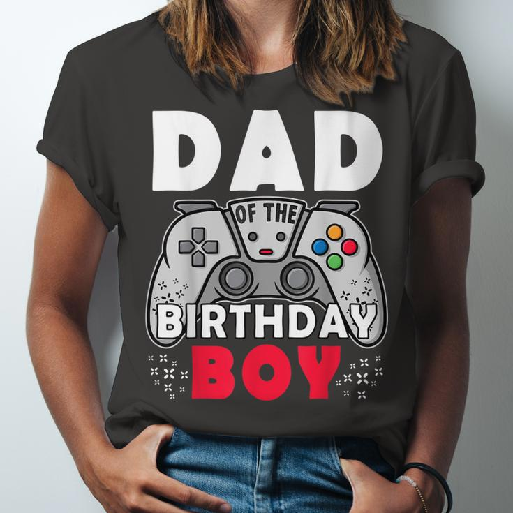 Dad Of Birthday Boy Time To Level Up Video Game Birthday Unisex Jersey Short Sleeve Crewneck Tshirt