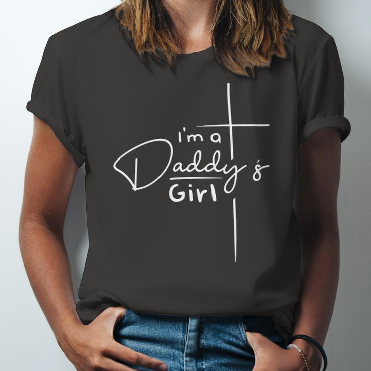 Im A Daddys Girl Christian Faith Based V-Neck Jersey T-Shirt