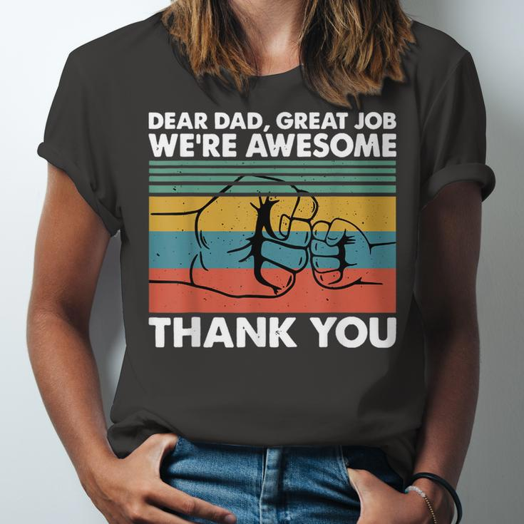 Dear Dad Great Job Were Awesome Thank You Father Jersey T-Shirt