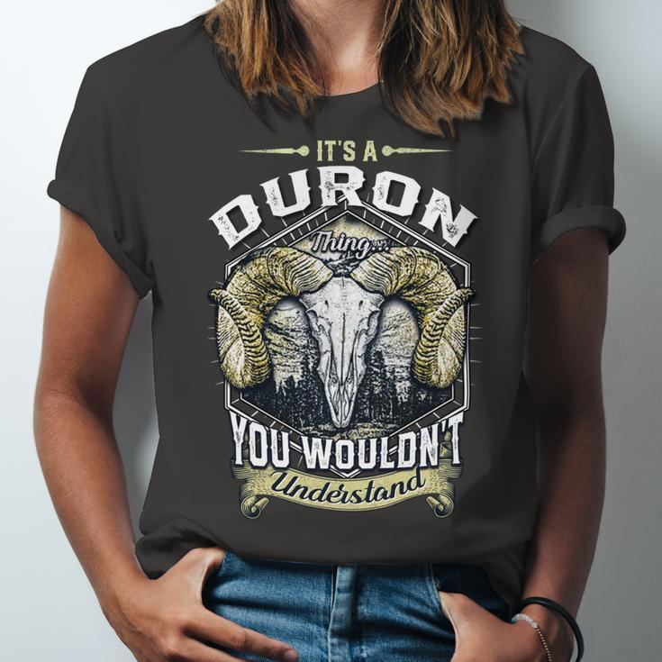 Duron Name Shirt Duron Family Name V4 Unisex Jersey Short Sleeve Crewneck Tshirt