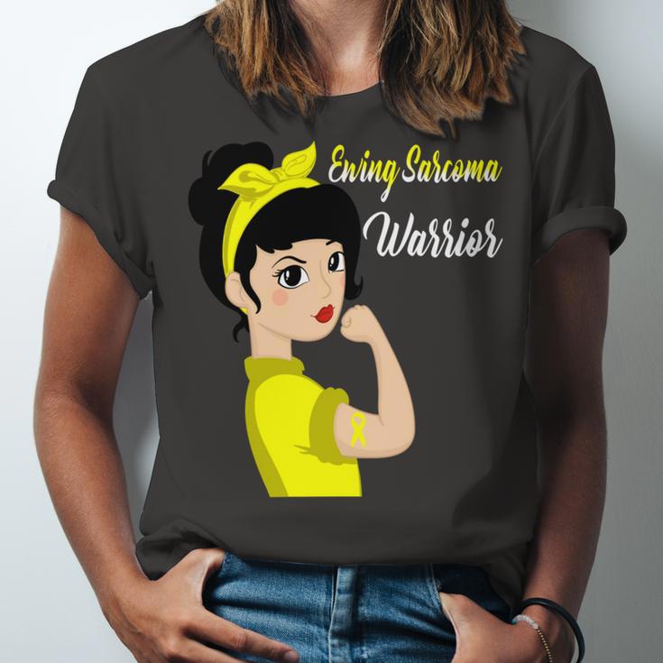 Ewings Sarcoma Warrior Strong Women Yellow Women Ewings Sarcoma Ewings Sarcoma Awareness Unisex Jersey Short Sleeve Crewneck Tshirt