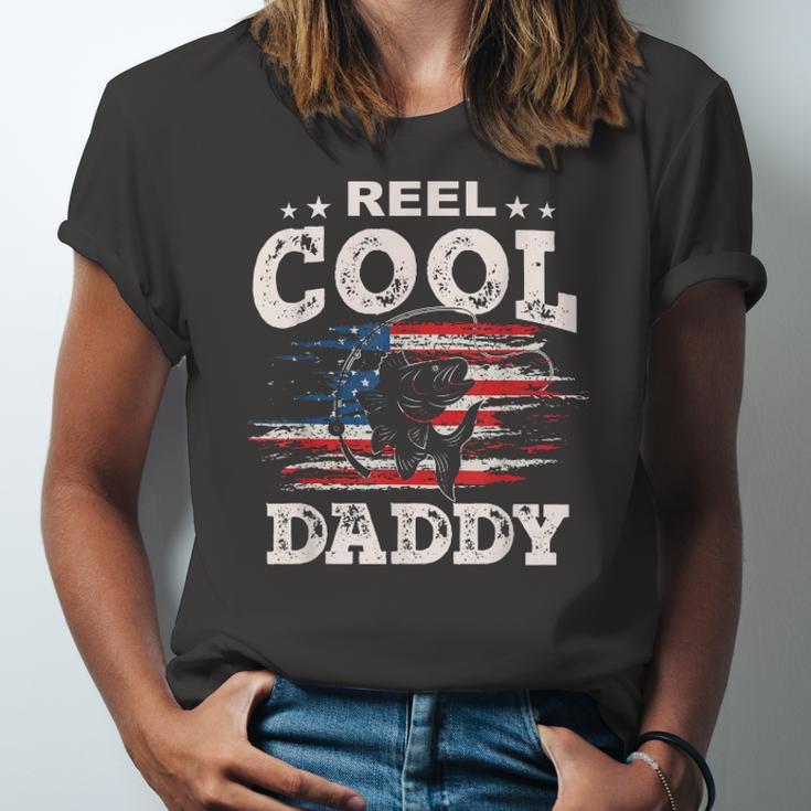 For Fathers Day Tee Fishing Reel Cool Daddy Jersey T-Shirt