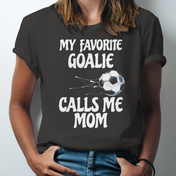My Favorite Goalie Calls Me Mom Proud Mom Jersey T-Shirt