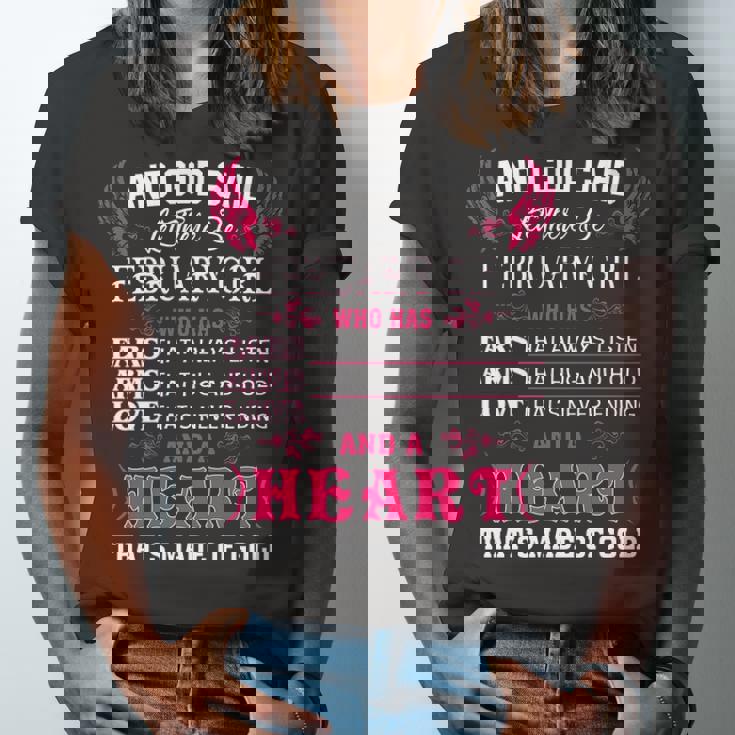 February Girl And God Said Let There Be February Girl Unisex Jersey Short Sleeve Crewneck Tshirt