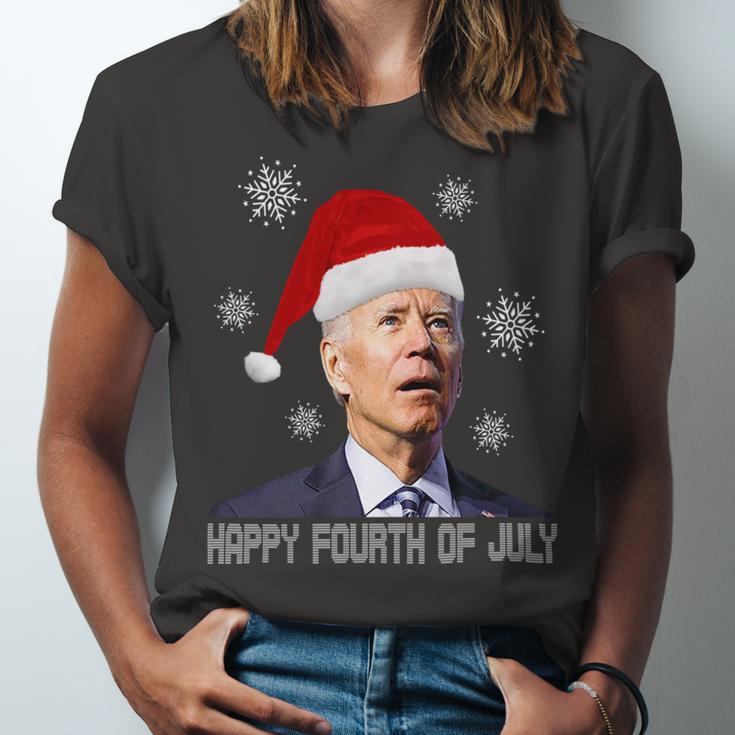 Funny Anti Joe Biden Happy 4Th Of July Merry Christmas Unisex Jersey Short Sleeve Crewneck Tshirt