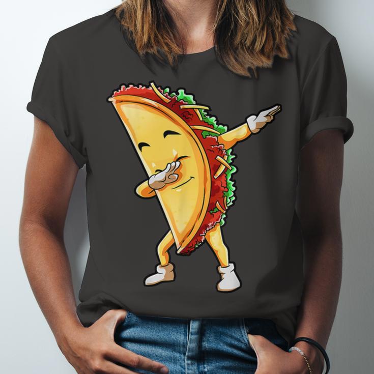 Funny Dabbing Taco Cinco De May Mexican Food Unisex Jersey Short Sleeve Crewneck Tshirt