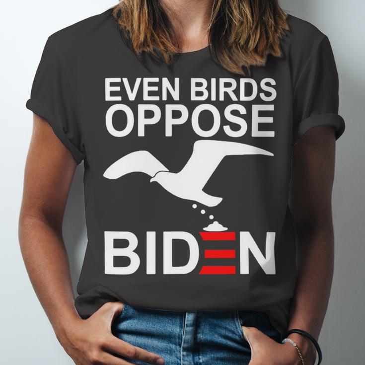 Funny Even Birds Oppose Biden Unisex Jersey Short Sleeve Crewneck Tshirt