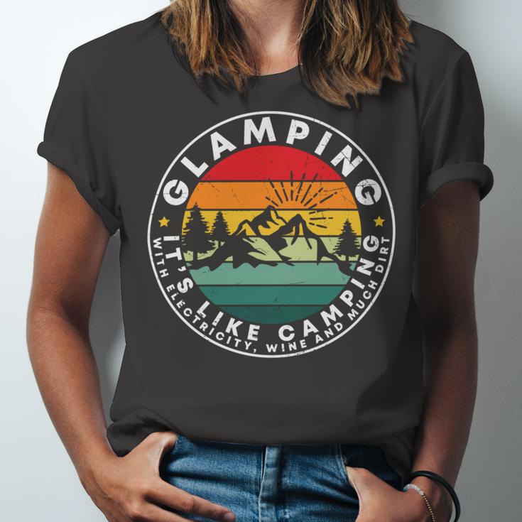 Glamping Definition Glamper Camping Unisex Jersey Short Sleeve Crewneck Tshirt