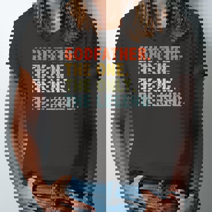 Godfather The One Only Legend Fathers Day For Father Jersey T-Shirt