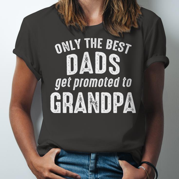 Grandpa Gift Only The Best Dads Get Promoted To Grandpa Unisex Jersey Short Sleeve Crewneck Tshirt