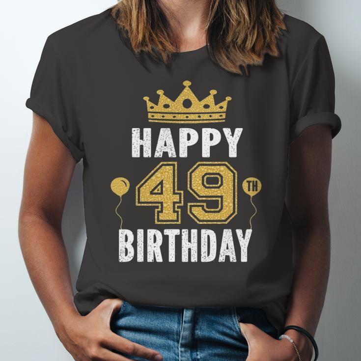 Happy 49Th Birthday Idea For 49 Years Old Man And Woman Jersey T-Shirt