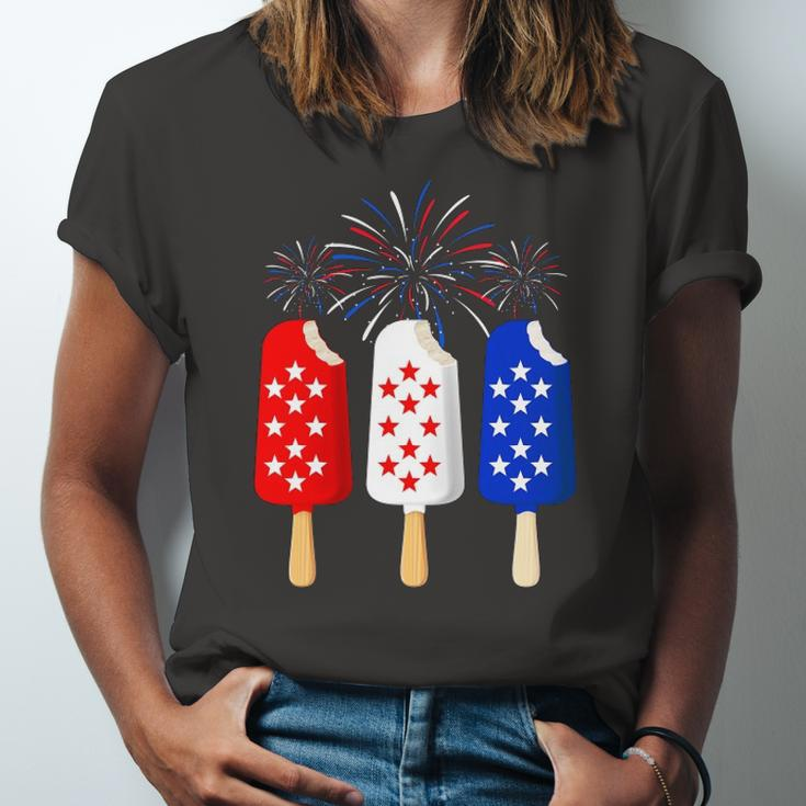 Ice Cream 4Th Of July American Flag Patriotic Jersey T-Shirt