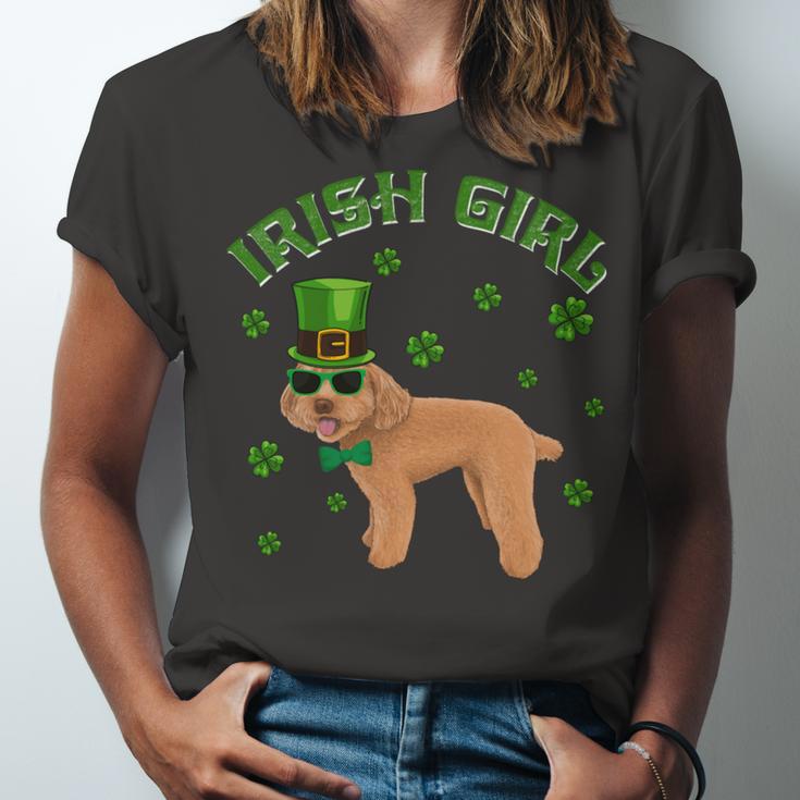 Irish Girl Leprechaun Poodle Dog St Patricks Day Kids Unisex Jersey Short Sleeve Crewneck Tshirt