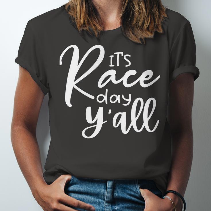 Its Race Day Yall Car Racing Funny Race Day Unisex Jersey Short Sleeve Crewneck Tshirt