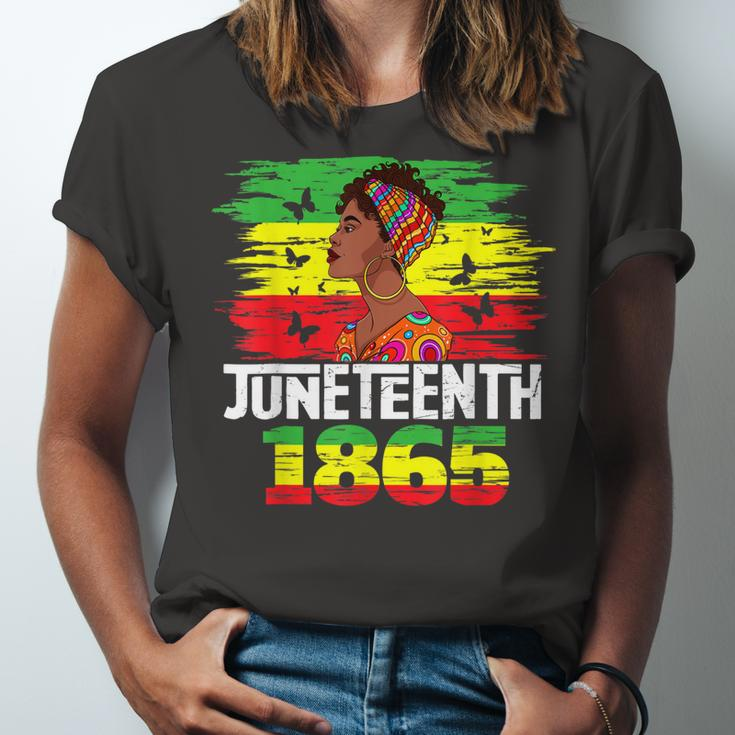 Juneteenth 1865 Independence Day Black Pride Black Jersey T-Shirt