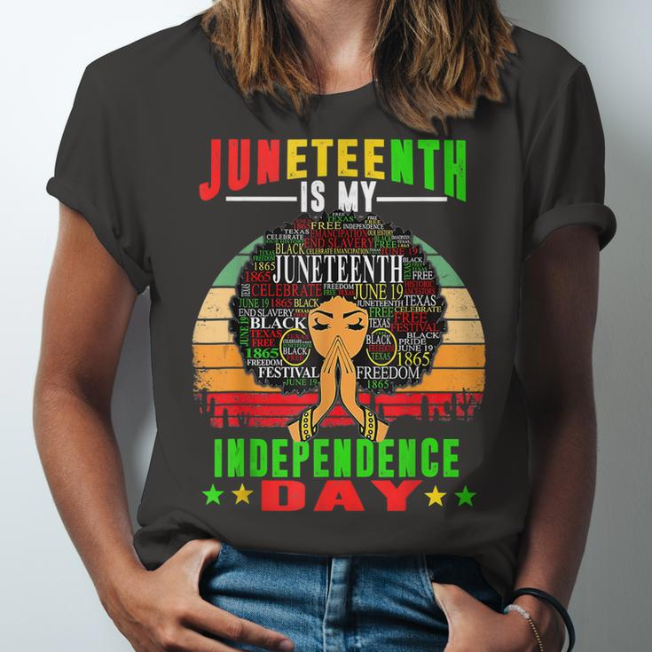 Juneteenth Is My Independence Day Black 4Th Of July Jersey T-Shirt