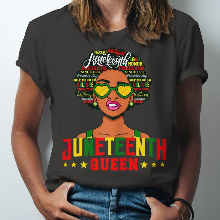 Juneteenth Natural Afro Queen Jersey T-Shirt