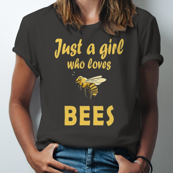Just A Girl Who Loves Bees Beekeeping Bee Girls Jersey T-Shirt