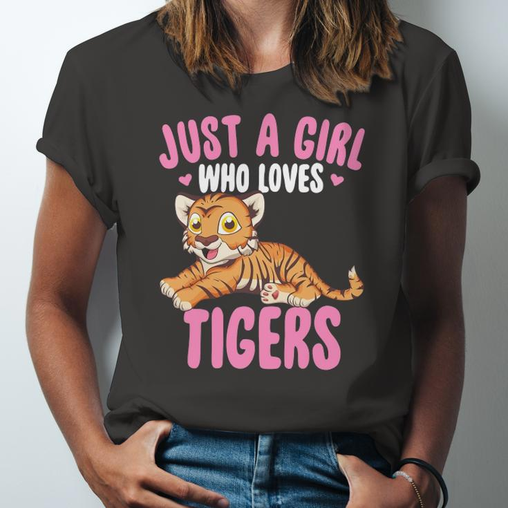 Just A Girl Who Loves Tigers Cute Kawaii Tiger Animal Jersey T-Shirt