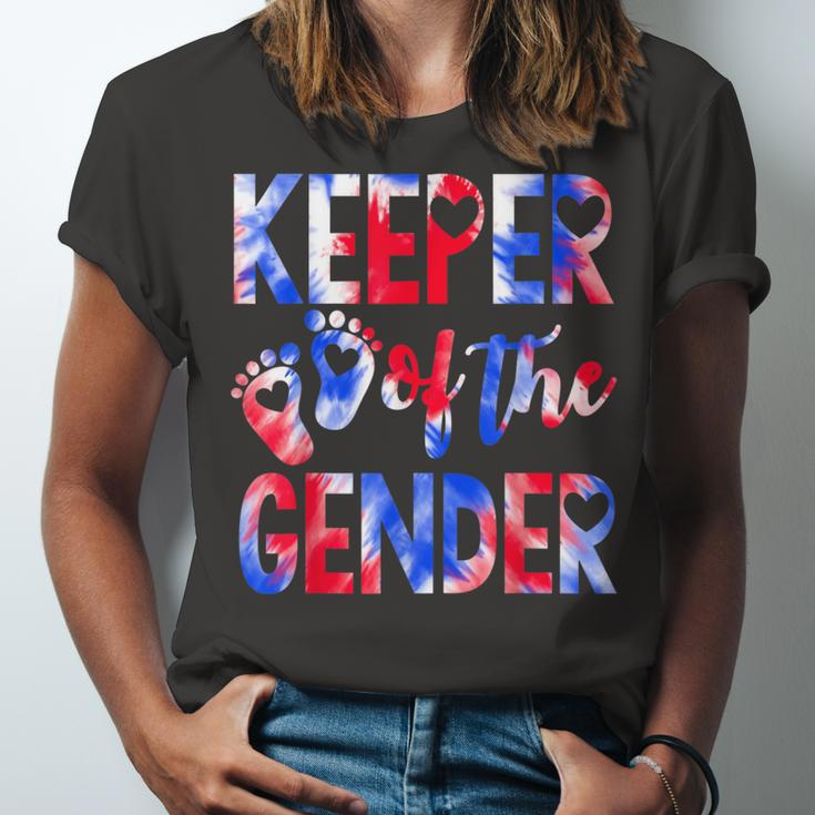 Keeper Of The Gender 4Th Of July Baby Gender Reveal Unisex Jersey Short Sleeve Crewneck Tshirt