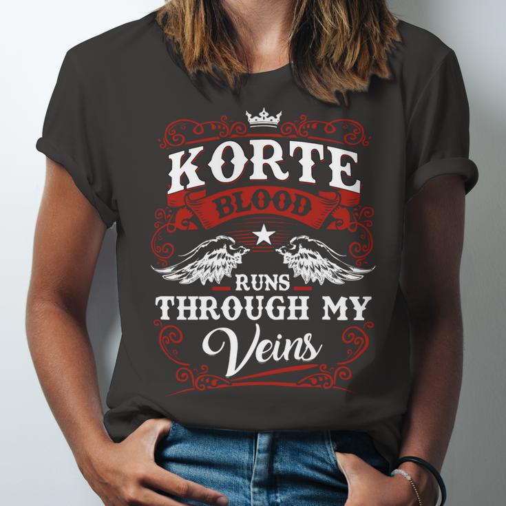 Korte Name Shirt Korte Family Name V2 Unisex Jersey Short Sleeve Crewneck Tshirt