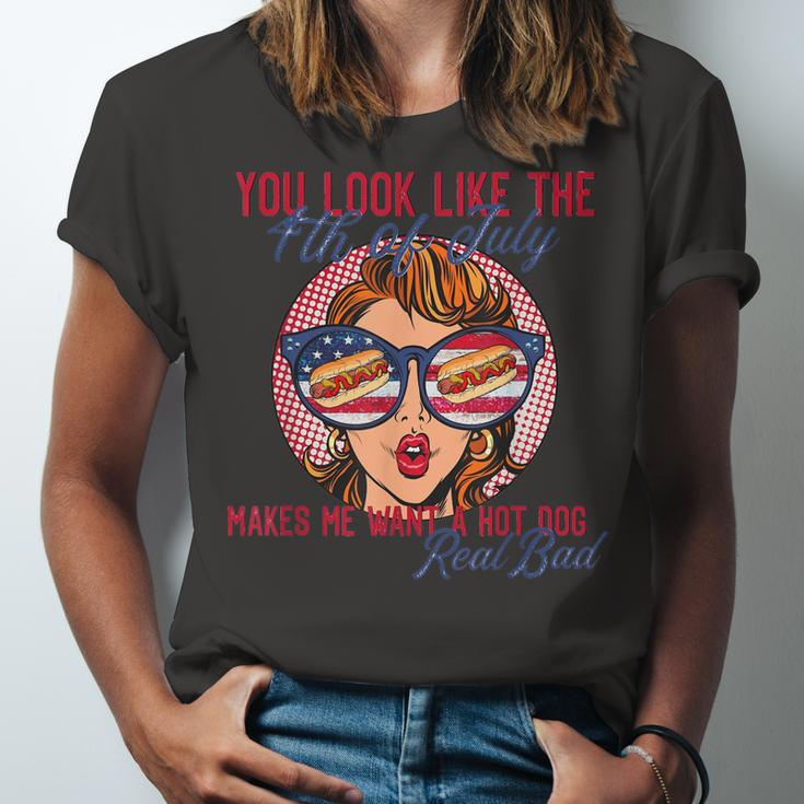 You Look Like The 4Th Of July Makes Me Want A Hot Dog Jersey T-Shirt
