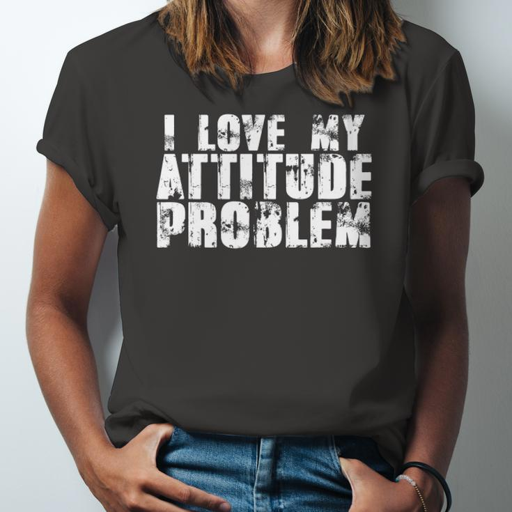 I Love My Attitude Problem Sarcastic Meme Quote Jersey T-Shirt