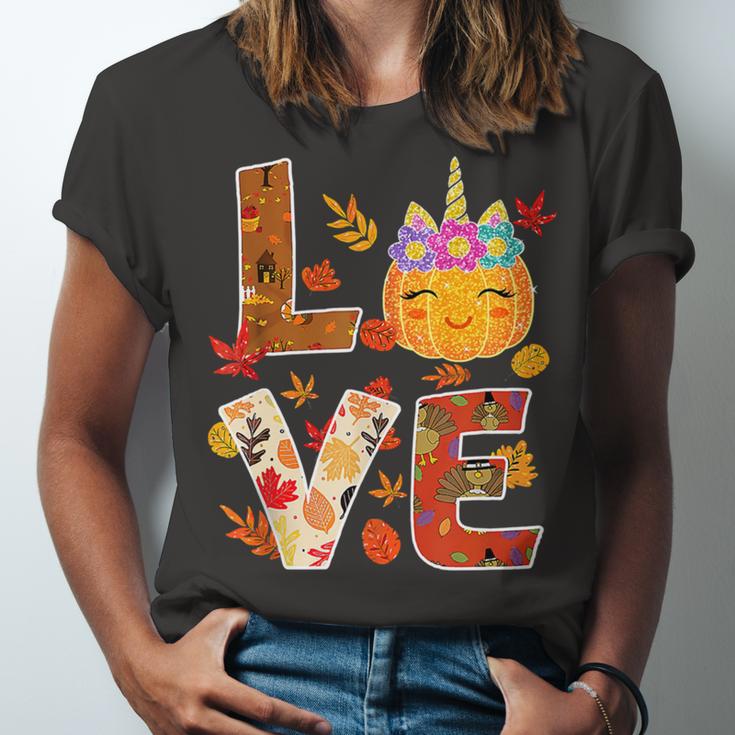 Love Unicorn Turkey Thanksgiving Happy 15 Shirt Unisex Jersey Short Sleeve Crewneck Tshirt