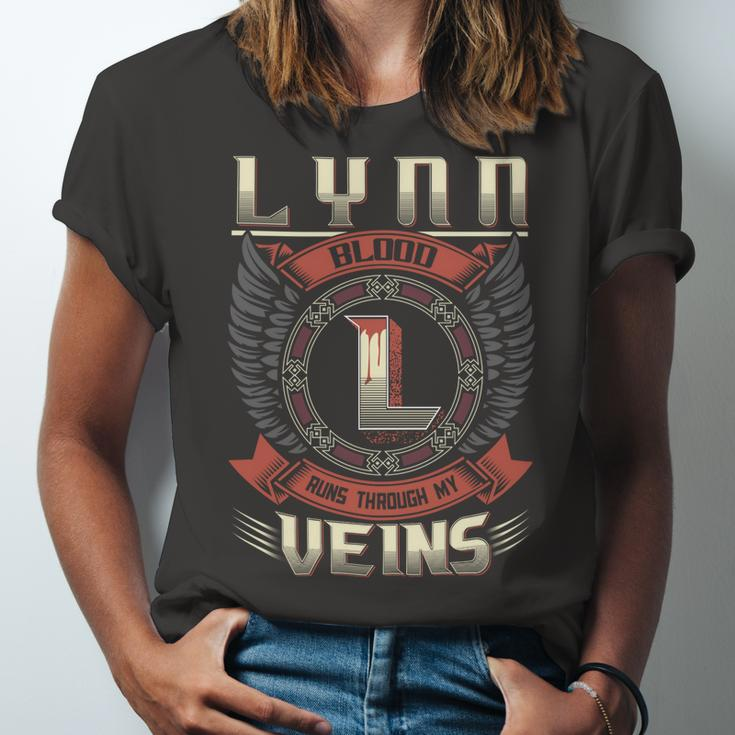Lynn Blood Run Through My Veins Name V6 Unisex Jersey Short Sleeve Crewneck Tshirt