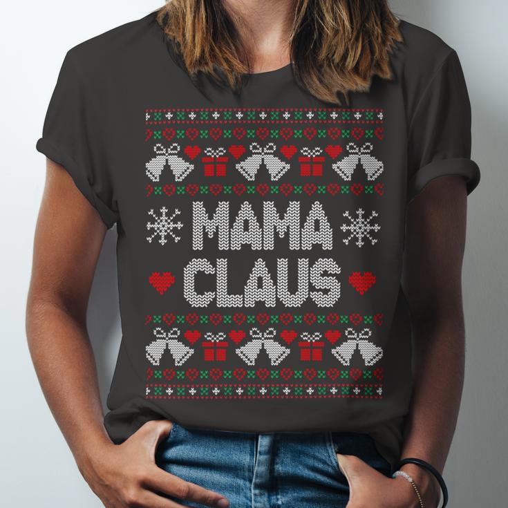 Mama Claus Christmas Ugly Sweater Unisex Jersey Short Sleeve Crewneck Tshirt