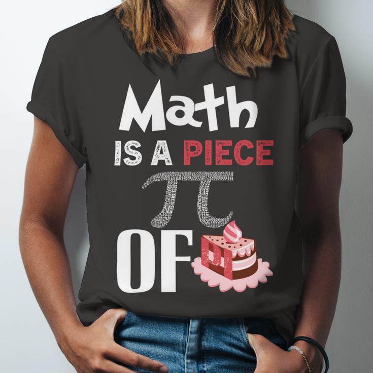 Math Is A Piece Of Pie Funny Pi Day Unisex Jersey Short Sleeve Crewneck Tshirt