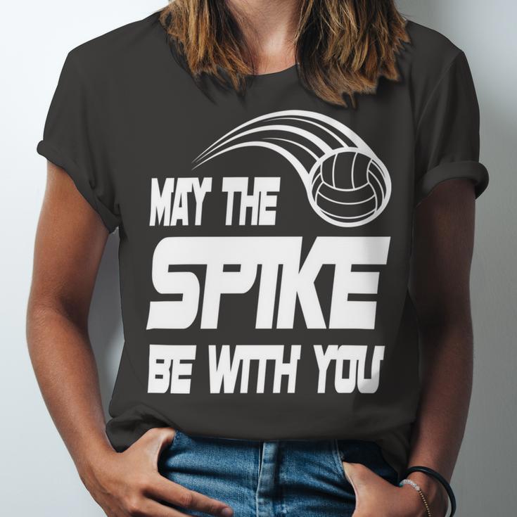 May The Spike Be With You Funny Volleyball Unisex Jersey Short Sleeve Crewneck Tshirt