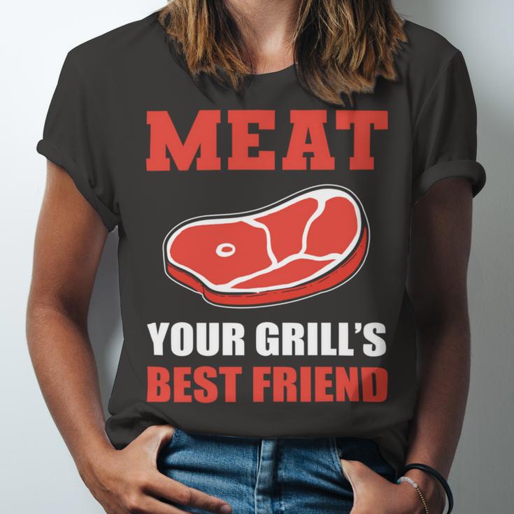 Meat Your Grill’S Best Friend Butcher Chef Cook Bbq Unisex Jersey Short Sleeve Crewneck Tshirt